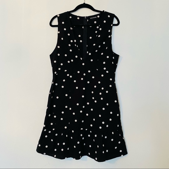 Prettylittlething Black White Polkadot Dress - Picture 1 of 3